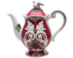 Porseleinen Theepot - Theekan Decoratief - Thee Serveren - Uniek Bloemen Design - 95 Inch - Multicolor