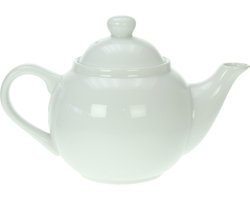 Porseleinen theepot wit 900 ml - 23 x 13 x 14 cm - basic theepotten