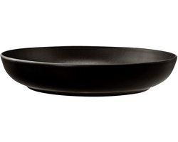 Porseleinen Voedingskom - Serveerkom - Maaltijden Serveren - Elegante Fluweel Look - 2.27 Liter - Zwart