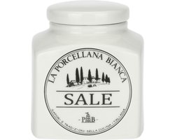 Porseleinen Zoutstrooier met Deksel 500 ml - Luxe Zoutpot in Cadeaudoos