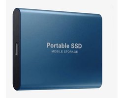 Portable SSD – Externe SSD - 1TB opslag – Blauwe SSD – inclusief USB C kabel – USB 3.1 – draagbare SSD – SSD harde schijf – externe harde schijf 1TB – SSD voor laptop – geschikt voor Windows, Mac en Android
