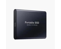 Portable SSD – Externe SSD - 1TB opslag – zwarte SSD – inclusief USB C kabel – USB 3.1 – draagbare SSD – SSD harde schijf – externe harde schijf 1TB – SSD voor laptop – geschikt voor Windows, Mac en Android