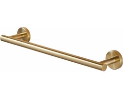 Porte-serviettes mural pour salle de bain Acier inoxydable SUS 304 brossé doré 40 cm