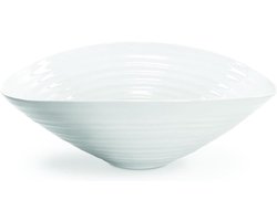 Portmeirion Home & Gifts Salad bowl, Porcelain, White, 24 x 24 x 7 cm