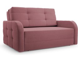 Porto 120 - Slaapbank - Compact en Multifunctioneel - 141 x 100 x 90 cm - Eenvoudig Uitklapbaar & Decoratieve Stiksels - Bordeaux (BRAGI 92)