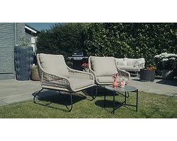 Portofino lounge set van 3 bruin