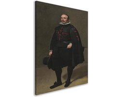 Portret van Don Pedro de Barberana - Diego Velázquez portret - Man schilderijen - Schilderijen canvas Portret - Muurdecoratie klassiek - Canvas keuken - Schilderijen canvas 50x70 cm