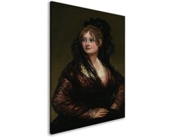 Portret van Doña Isabel Cobos de Porcel - Francisco Goya wanddecoratie - Vrouw schilderij - Muurdecoratie Oude meesters - Klassieke schilderijen - Muurdecoratie canvas - Decoratie kamer canvas 100x150 cm