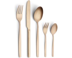 Positano Bronze Edition Bestekset - hoogwaardig - geschikt voor 6 personen - 30-delige - brons - roestvrij staal