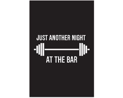 Poster 120x180 cm - Quotes - Just another night at the bar - Sport - Posters - Kamer decoratie - Wanddecoratie woonkamer - Muurdecoratie slaapkamer XXL