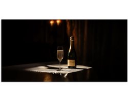 Poster 160x80 cm - Prosecco - Bubbels - Sfeervol - Drank - Posters - Wanddecoratie keuken - Muurdecoratie woonkamer - Decoratieve accessoires - Kamer muur decoratie