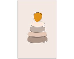 Poster 20x30 cm - Kinderspeelgoed - Line art - Pastel - Posters - Kamer decoratie - Wanddecoratie woonkamer - Muurdecoratie slaapkamer