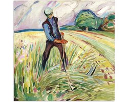 Poster 30x30 cm - The Haymaker - Edvard Munch - Posters - Kamer decoratie - Wanddecoratie woonkamer - Muurdecoratie slaapkamer