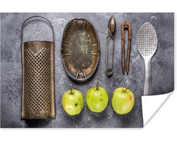 Poster Appel - Keukengerei - Keukengereedschap - 90x60 cm