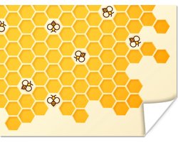 Poster de binnenkant van een bijenkorf - 40x30 cm