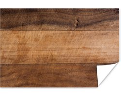 Poster Een afbeelding van een gebruikte houten snijplank met verschillende mes markeringen - 60x40 cm