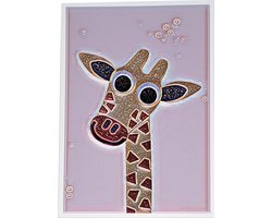 Poster Giraffe dusty pink - Dierenposter - kinderposter - kinderkamer - babykamer