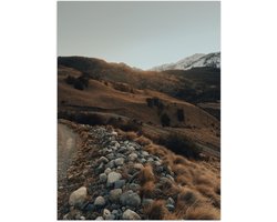 Poster Glanzend – Berglandschap met Sneeuw - 30x40 cm Foto op Posterpapier met Glanzende Afwerking