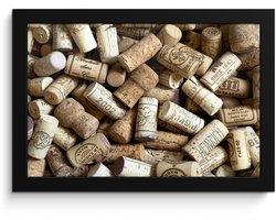 Poster in lijst - Fotolijst 30x20 cm - Posters - Een grote hoeveelheid kurken - Posterlijst zwart - Decoratie - Wanddecoratie woonkamer - Muurdecoratie slaapkamer