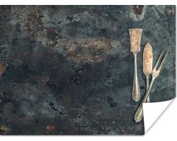 Poster Keukengerei - Keukengereedschap - Vintage - Landelijk - 80x60 cm