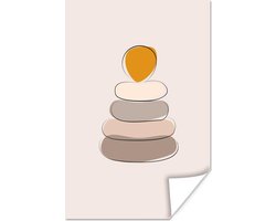 Poster Kinderspeelgoed - Line art - Pastel - 40x60 cm