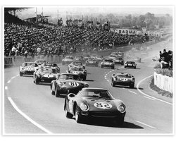 Poster Le Mans 1964 - Wanddecoratie Foto - Muur Versieren - Premium Papier 250 g/m² - 90 x 70 cm