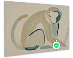 Poster - Modern - Abstract - Minimalisme - Decoratie slaapkamer volwassenen - Crème - Beige - Kubistisch - 70x50 cm