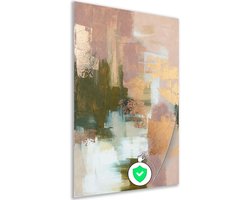 Poster - Modern - Kubistisch - Muur decoratie slaapkamer - Woondecoratie woonkamer - Japandi - Abstract beige - 40x60 cm
