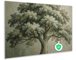Poster - Muurdecoratie - Bladeren - Hal - Klassiek - Slaapkamer wanddecoratie - Decoratie woonkamer - 90x60 cm