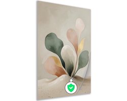 Poster - Muurdecoratie modern - Botanicals - Kubistisch - Japandi - Muur wanddecoratie slaapkamer - Hal decoratie - Minimalisme - Kamer - 50x70 cm