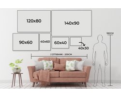 Poster - Natuur - Berg - Meer - Landschap - Muurposter - 120x80 cm - Wanddecoratie