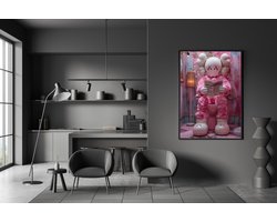 Poster op Hoge kwaliteit pvc - 60x90cm (zonder frame) - Wall street Art - Wanddecoratie - Canvas - kaws Graffiti wallpaper - Uniek design