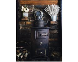 Poster – Oud Kacheltje met Hout - 30x40cm Foto op Posterpapier