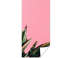 Poster Planten - Bladeren - Vrouwentong - Roze - Tropisch - 60x120 cm