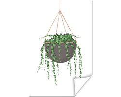 Poster Planten - Hangende bloempot - Kamerplanten - 20x30 cm