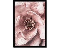 Poster roze rozen - 21cm x 30cm a4 - vintage - woonkamer - slaapkamer - bloemen posters - goedkoop - muurposter - natuur - wanddecoratie