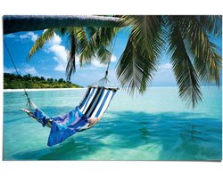 Poster Strand hangmat - 61 x 91,5cm - Papier - REINDERS