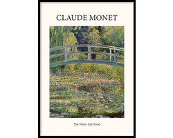 Poster The Water Lily Pond - 30x40 cm - Geschilderd door Claude Monet - Schilderkunst - Beroemde Schilder - Exclusief fotolijst - WALLLL
