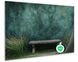 Poster - Wanddecoratie slaapkamer - Decoratie woonkamer - Muurdecoratie - Hal accessoires - Minimalisme - Groen - 150x100 cm