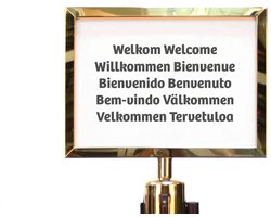 Posterframe A4 liggend voor Trekband - Messing