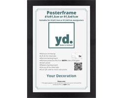 Posterlijst 61x91,5 cm - MDF - Zwart Mat - Parma