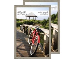 Posterlijst Hout - Fotolijst Poster - Muur Decoratie - Beschermt Tegen Stof - 24 x 36 inch - Bruin