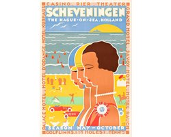 Posters Vintage - Scheveningen - Vintage - Ouderwets - Interieur Design - posters - formaat 50x70cm - S183