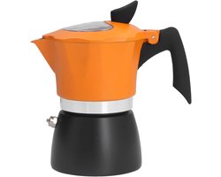 Pot, 3 kopjes, aluminium Italiaanse koffiepot, helder glazen deksel, draagbaar voor kamperen en reizen, 150 ml