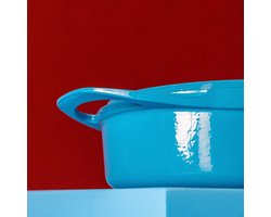 Pot Art (Surel) - Gietijzeren braadpan - 26 cm - 9 cm hoog - 3,8 liter - inductiegeschikt - Sale 40% korting - Kleur Ocean (Blauw)