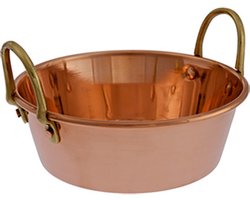 Pot, Kookpan voor marmelade - koper en messing, 10 cm