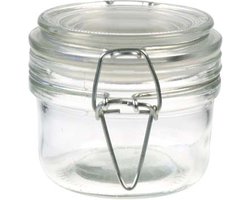 Pot Met Clip 18cl D8,5xh7cm Rond Glas