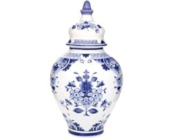 Pot met deksel - 27,5 cm hoog - Royal Delft - Delfts blauw - vaas met deksel - sierpot - pul - cadeau vrouw populair