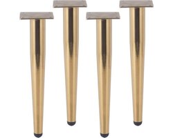 Poten voor tafel - Onderstel voor meubels - Geef meubels een upgrade - In hoogte verstelbaar - 60 cm - Goud