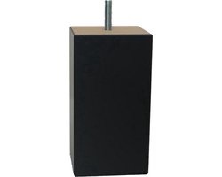 POTENSET 12 hoog - 6 st  HOUT  ZWART   - Boxspring - vierkant - Hout- M 8